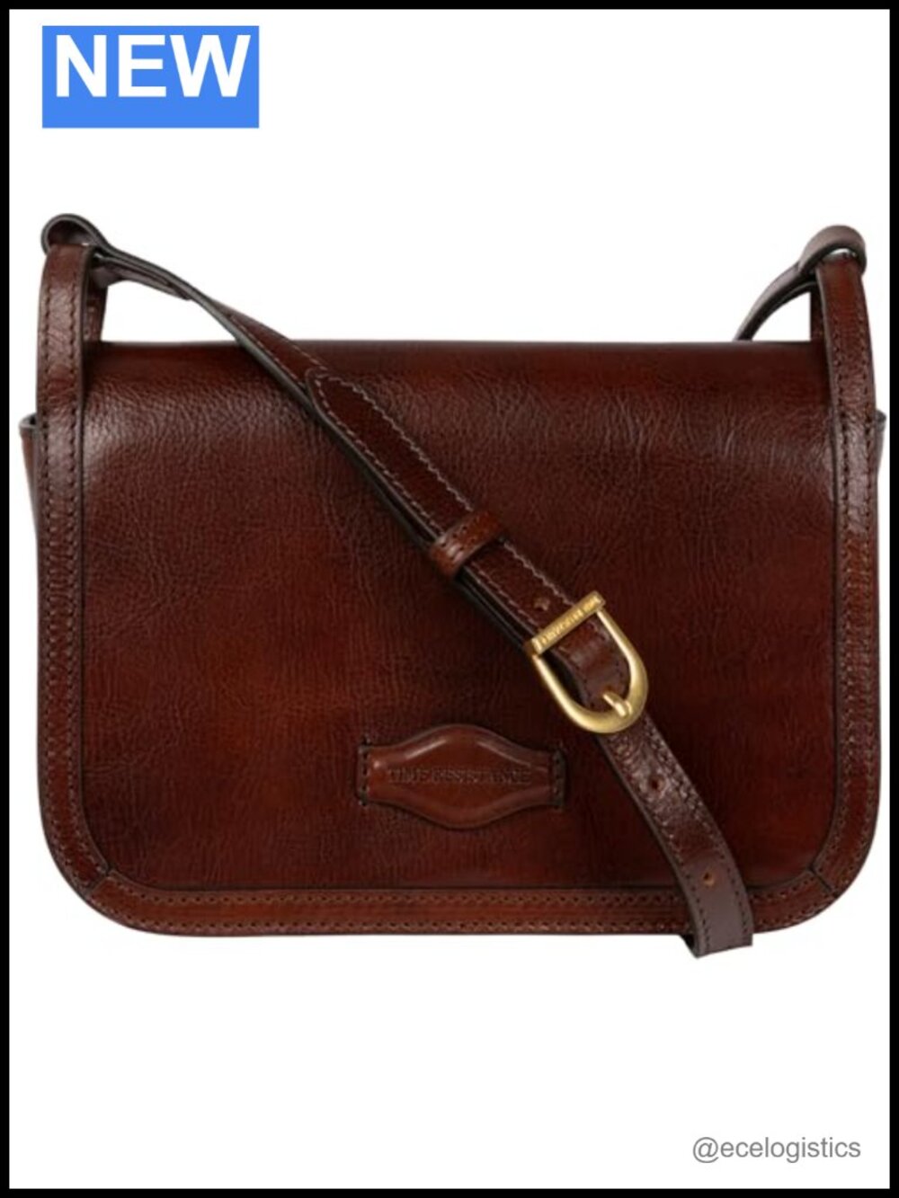 Full-Grain Leather Crossbody Bag Magnetic Closure Messenger Purse for Women